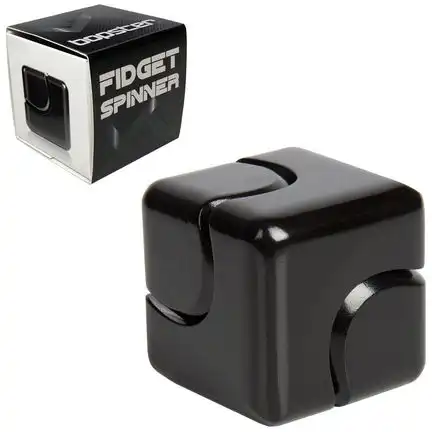 11111Fidget Spinner Cube für Hand und Finger Akrobatik 2.8 cm x 2.8 cm schwarz