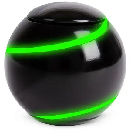 Fidget Spinner Ball für Hand und Finger Akrobatik Ø 4 cm schwarz/grün - Glow in the Dark