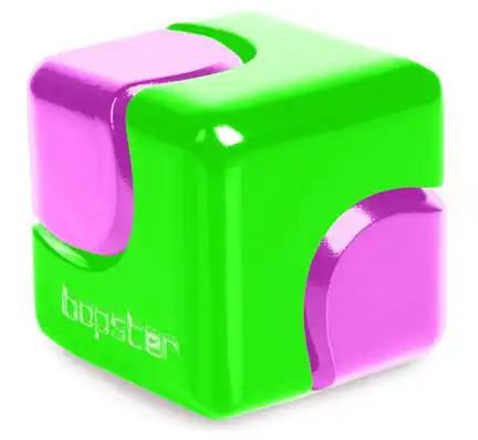 Fidget Spinner Cube NEON Green & Purple,  für Hand und Finger Akrobatik 2.8 cm x 2.8 cm Neon Green & Purple