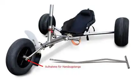 Edelstahl-Handzugstange für VIRUS Strandsegler 