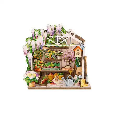 CARTARTEM - DIY - Greenhouse Mini Book Nook - Magnet - 8,7 x 4 x 8,2 cm