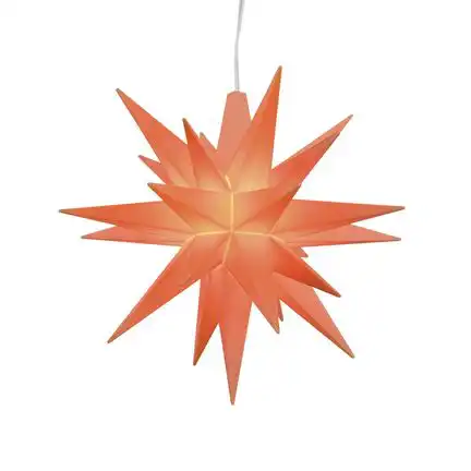 Herrnhuter Stern A1 Ø 8 cm Kunststoffstern inkl. LED - apricot - Sonderedition 2026 Wunderschöner und sehr hochwertiger Weihnachtsstern für Innen und Außen - das Original mit 25 Zacken