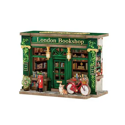 CARTARTEM - DIY - London Bookshop Mini Book Nook - Magnet - 8,5 x 4,3 x 6 cm