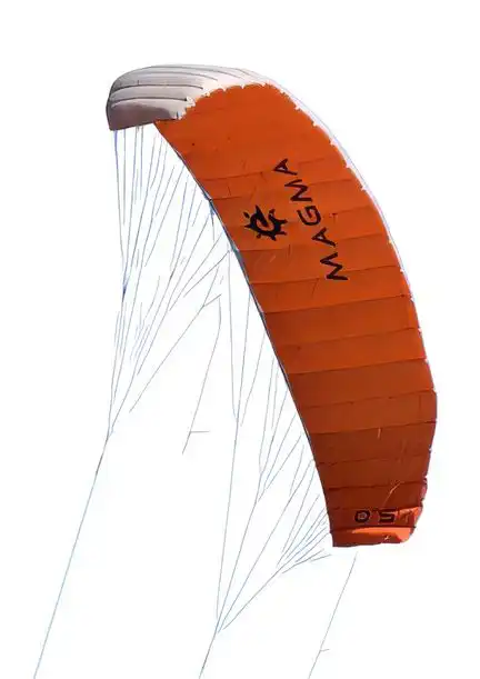 11111Elliot Magma III 1.5  Vierleiner-Lenkdrachen (Lenkmatte/Parafoil/4-Leiner) rtf (flugfertig) 235 cm x 81 cm orange