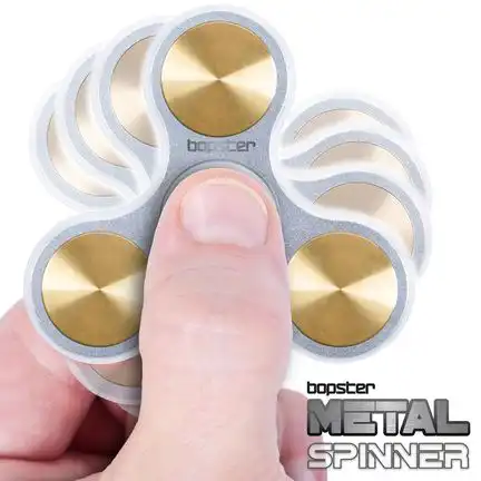 Fidget Metal Spinner SILVER, für Finger-Akrobatik 7 cm x 1,27 cm