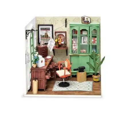 11111Robotime - DIY Miniaturhaus - Jimmy*s Studio (DIY House - 16 x 12 x 15 cm) (Holzbausatz)