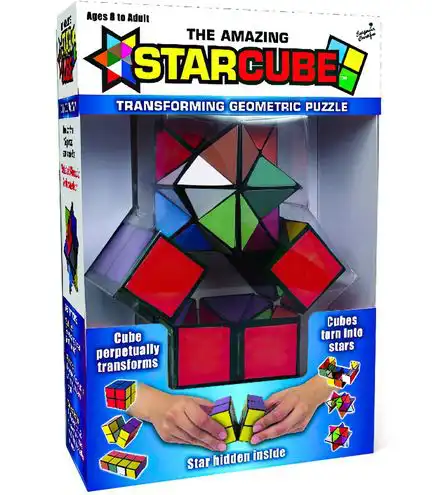 11111StarCube Stern-Zauberwürfel - tolles Geschicklichkeits- und Geduldsspiel 5.5  x 5.5 cm bunt