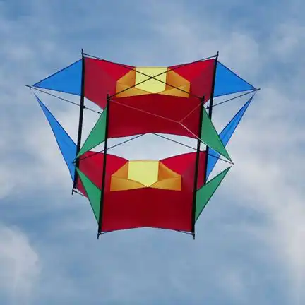 Spiderkites - Einleiner-Drachen/Kinderdrachen rtf (flugfertig) Winged Box Kite 155 x 86 cm bunt