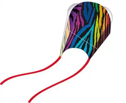 WindNSun PocketKites - stabloser Einleiner-Drachen/Kinderdrachen/Taschendrachen (1-Leiner) rtf (flugfertig) Stripes 53 cm x 35 cm bunt