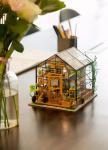 Holzbausätze-3D Puzzle-Miniaturhäuser-Spieluhren