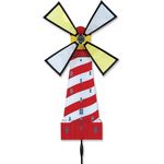 Windspiel stehend - Leuchtturm Ø 30 cm 53 cm x 30 cm rot/weiß 