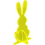 Sonnenfänger Lichtzauber - 3D-Hase klein 12 cm stehend gelb 