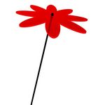 Sonnenfänger Lichtzauber - Blume &quot;Margerite&quot; klein 12 cm rot 