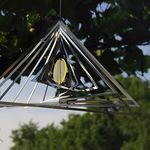 Elliot Lichtzauber - Metallwindspiel hängend Edelstahl-Dreieck mit 