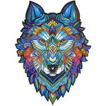 UNIDRAGON - Majestic Wolf (30 x 41 cm - Größe L) Holzpuzzle - 