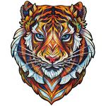 UNIDRAGON - Lovely Tiger (30 x 38 cm,Größe L) Holzpuzzle,273 Teile 